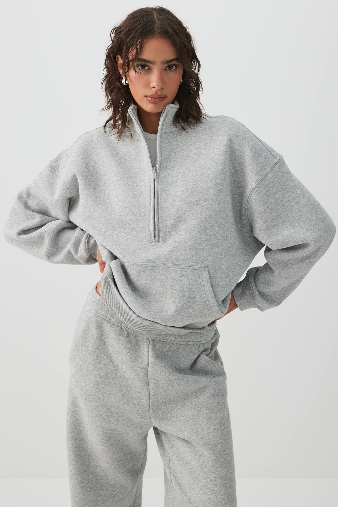 MADESOFT™ Fleece Oversized Half Zip Sweatshirt