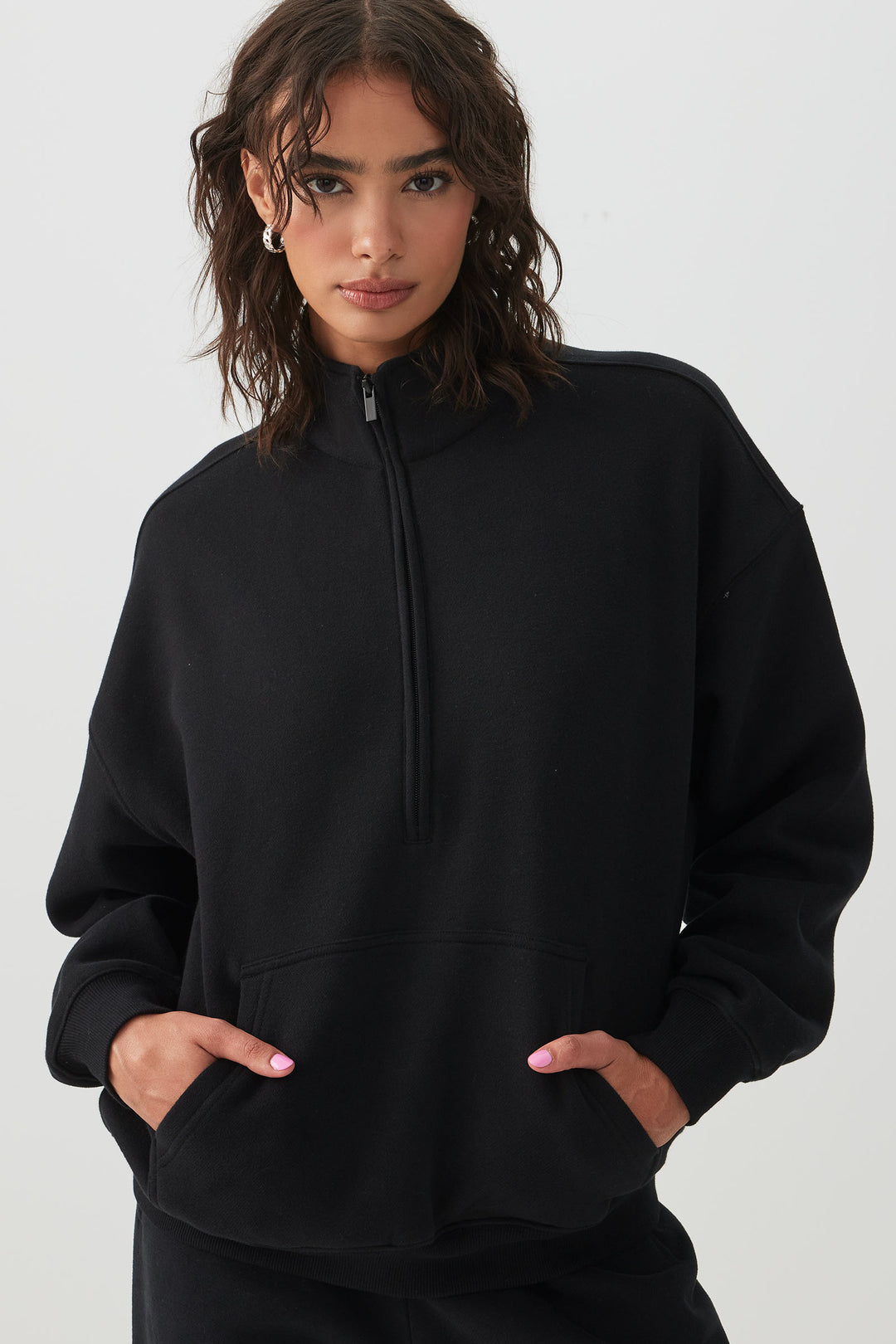 MADESOFT™ Fleece Oversized Half Zip Sweatshirt
