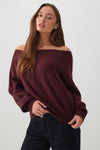 Relaxed Off Shoulder Sweater
