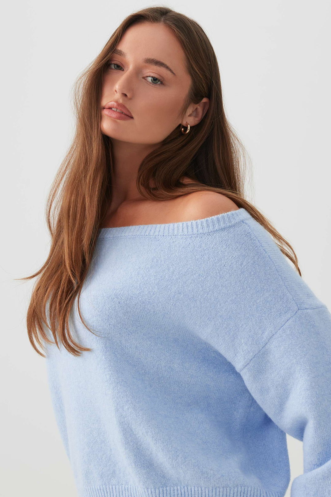 Relaxed Off Shoulder Sweater