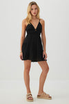 V-Neck Tiered Mini Dress