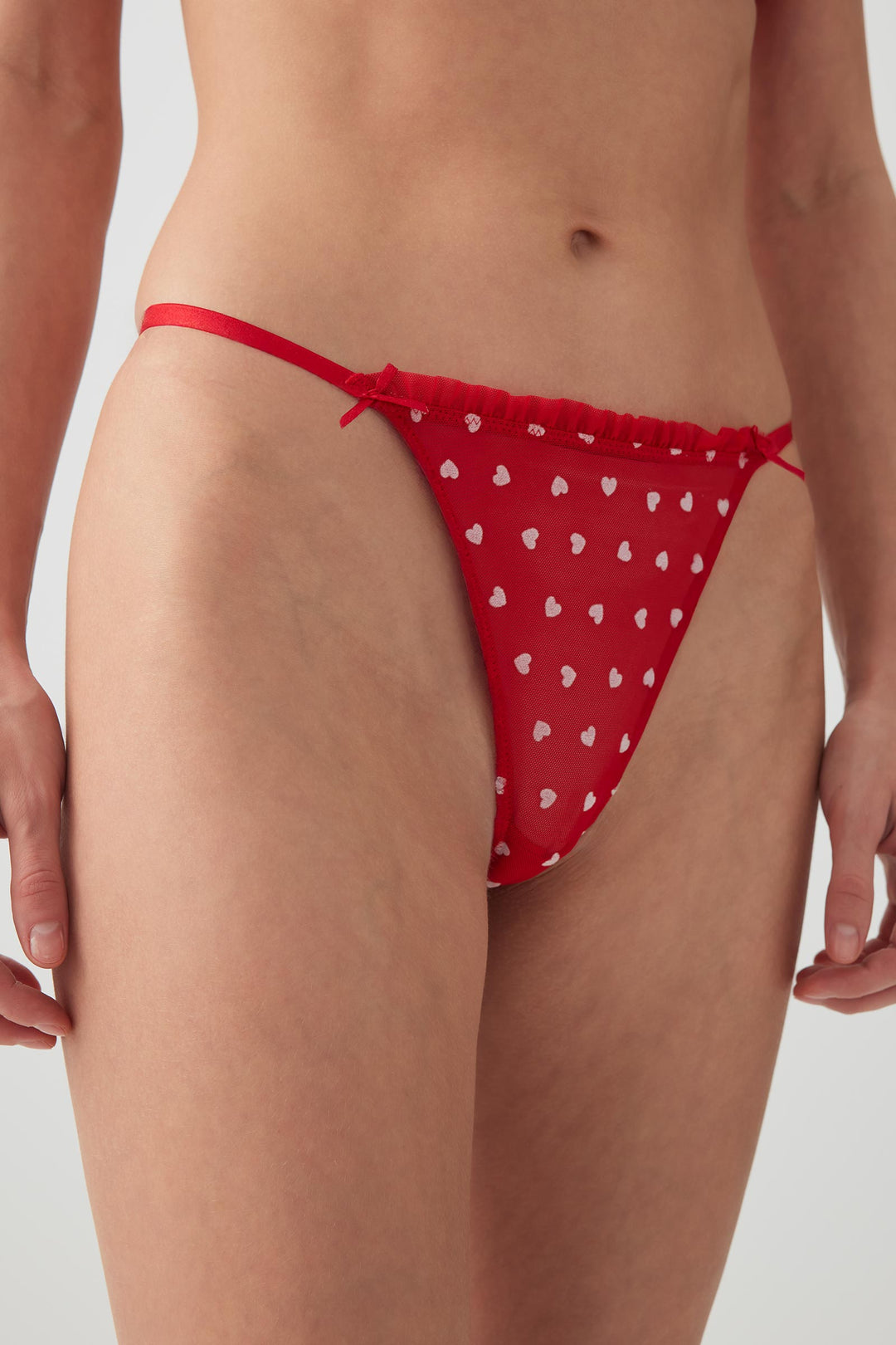 Luxe Flocked Mesh String Panty