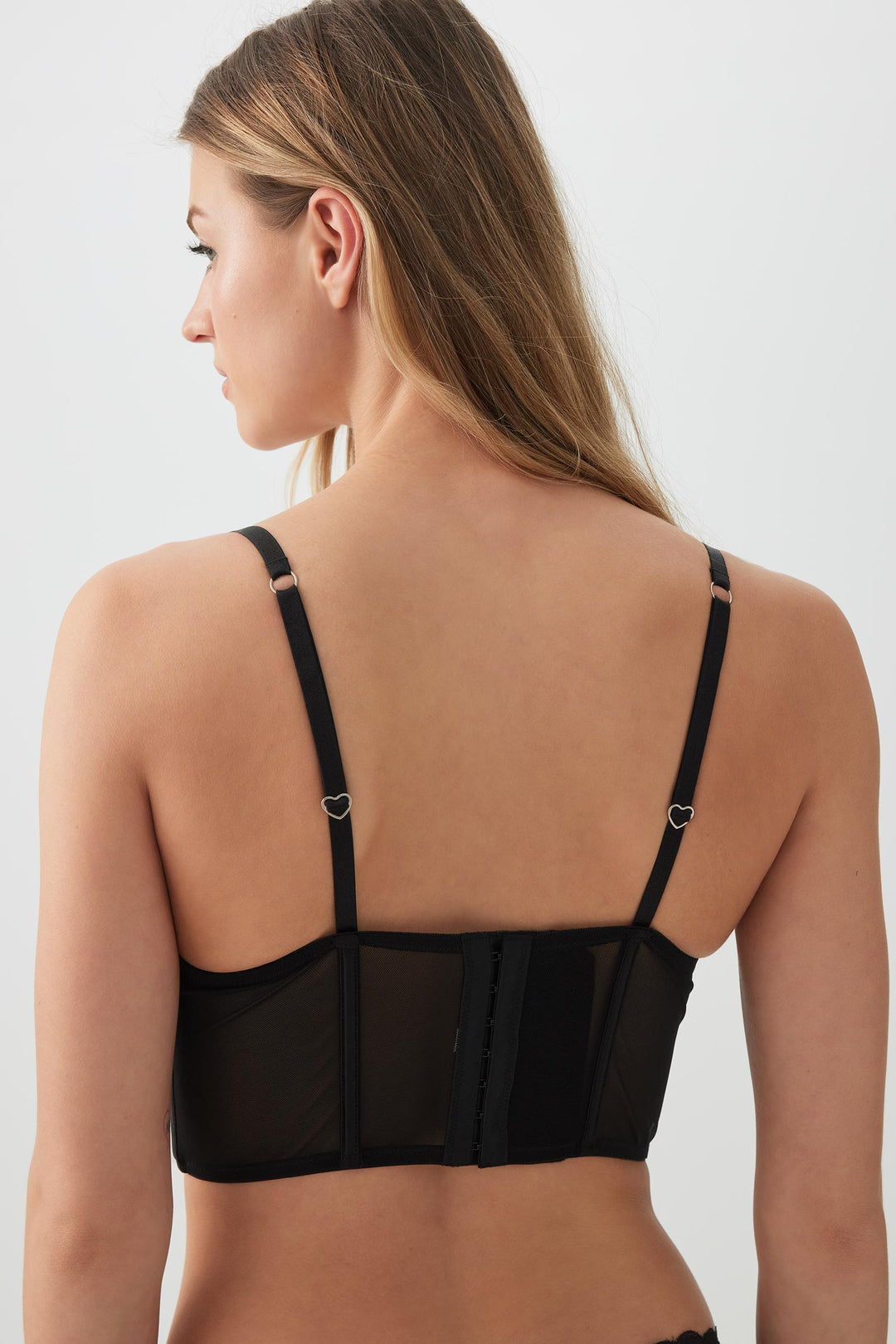 Luxe Lace & Mesh Push Up Bustier