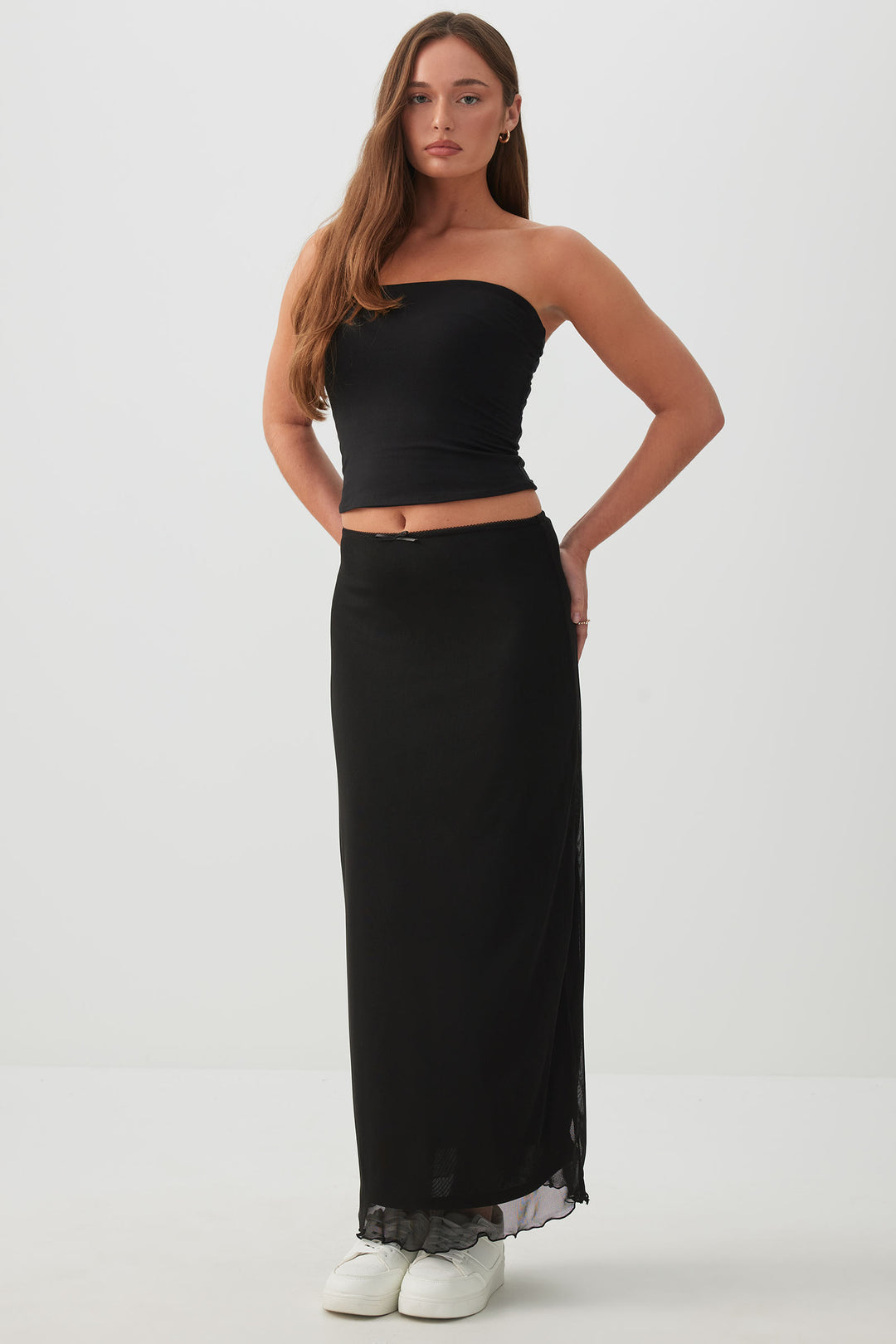 Mesh Maxi Skirt