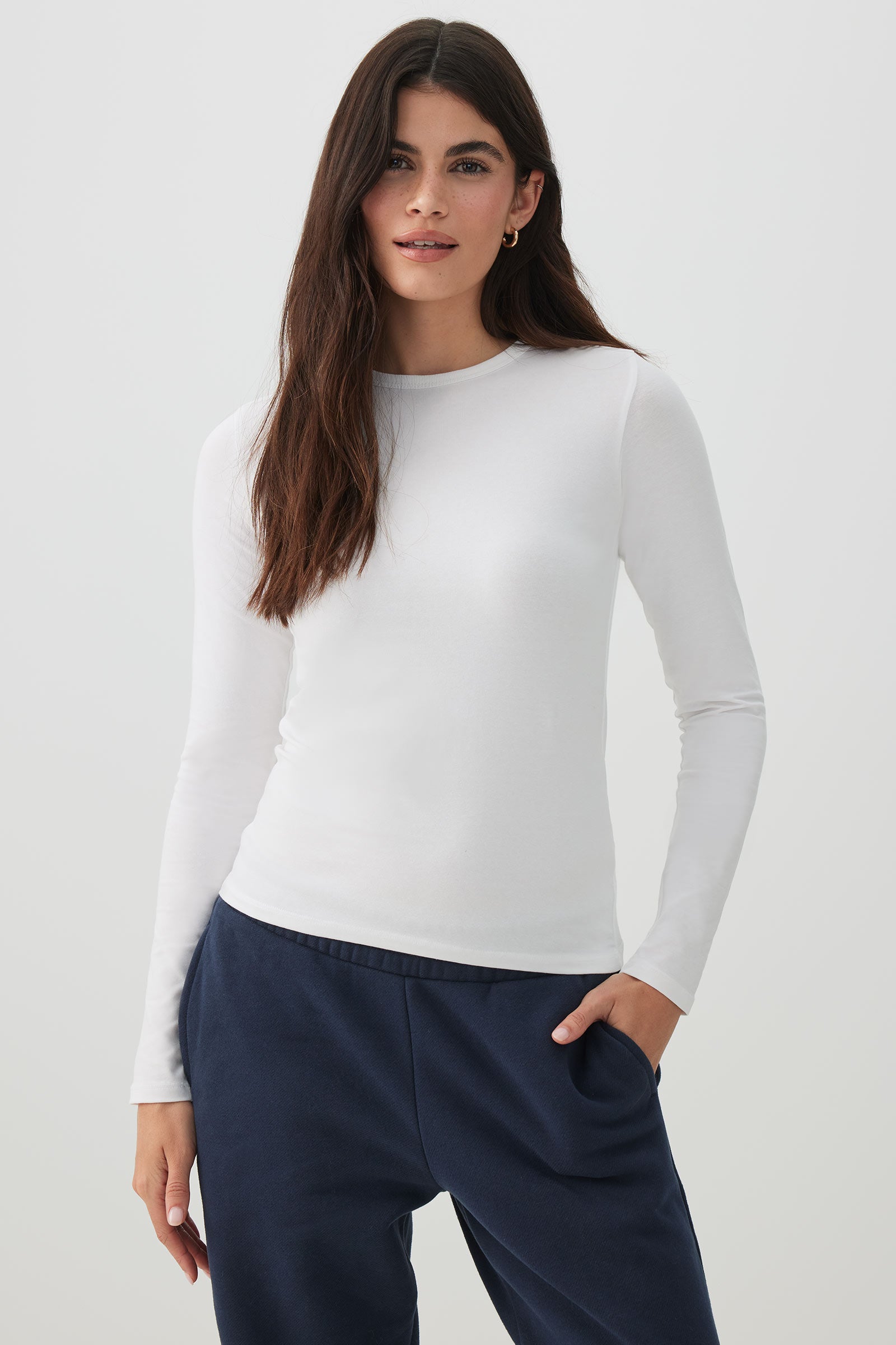 Basic Fitted Long Sleeve T-Shirt – Ardene
