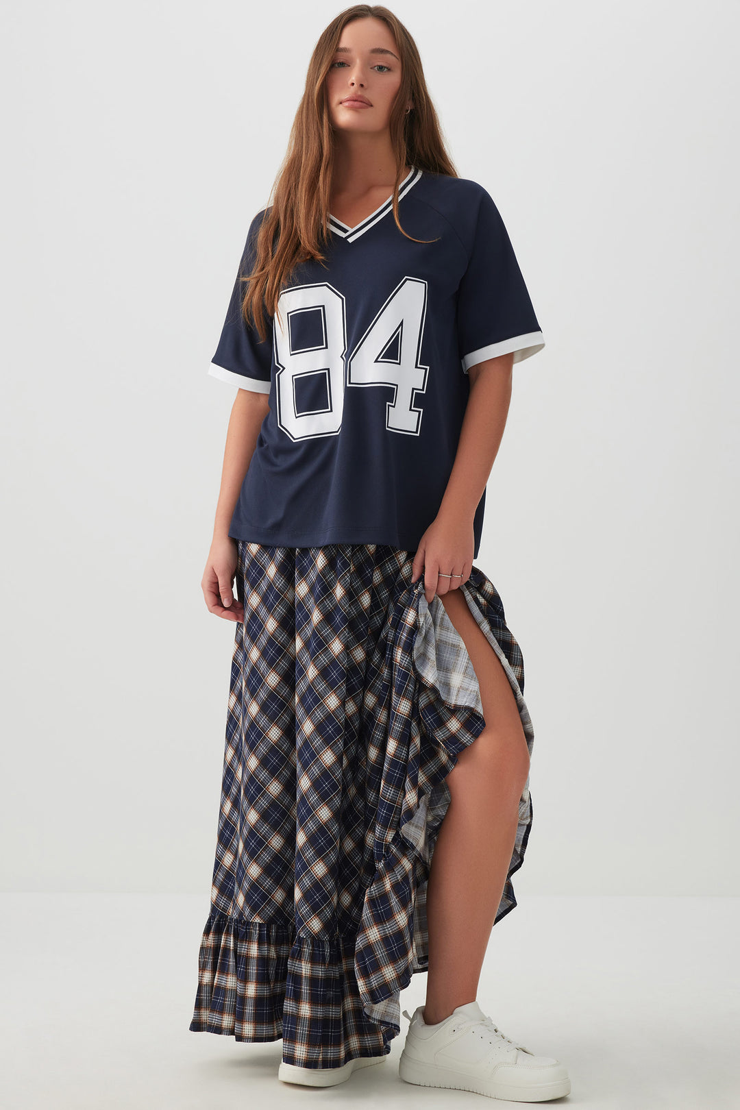 T-shirt football ample en maille filet