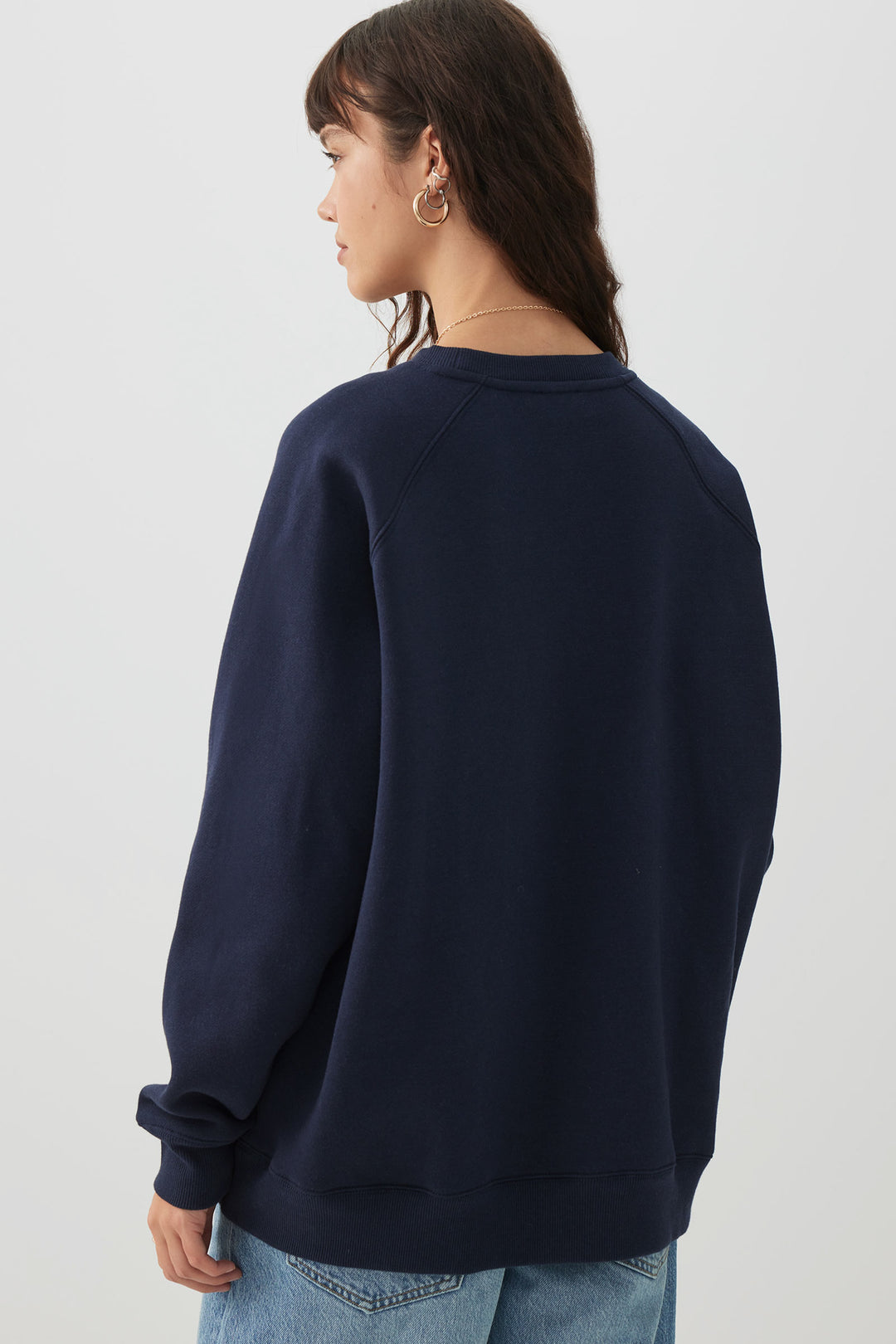 Chandail à col rond et manches raglan en molleton