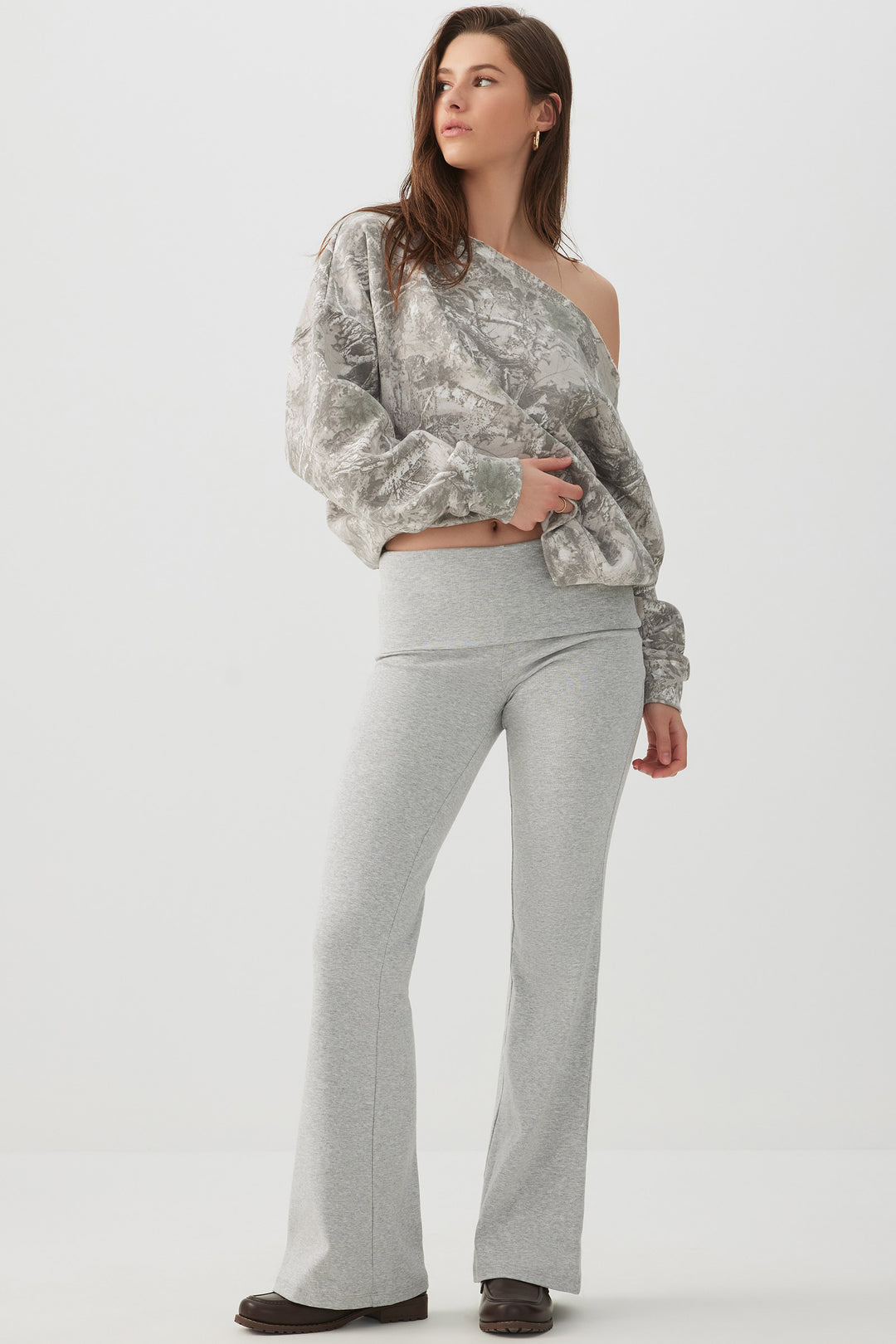 Foldover Flare Leg Leggings