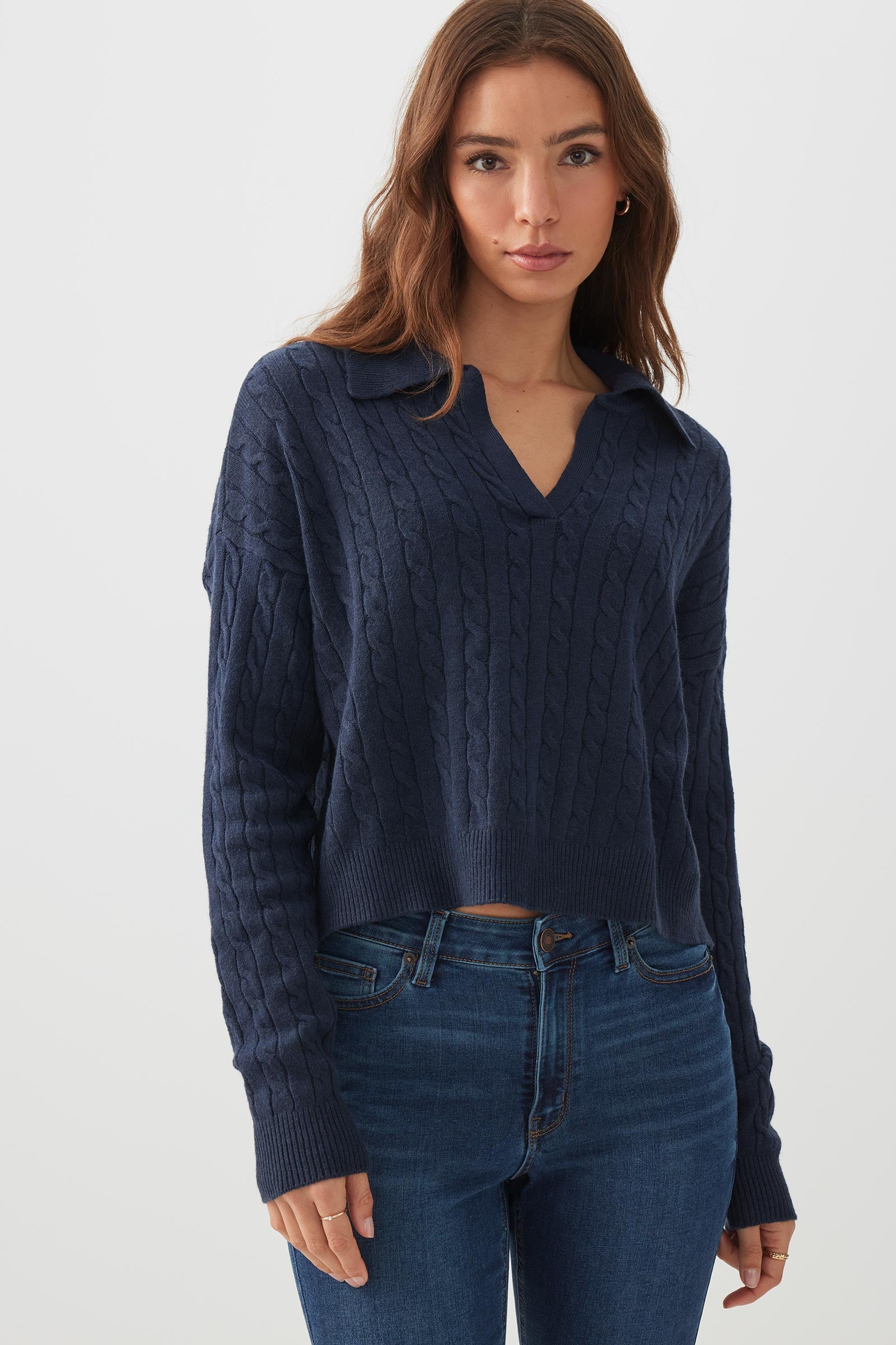 ☆ANEW GOLF☆COLLAR CORDUROY SHORT SWEATER Short Johnny Collar Sweater – Ardene