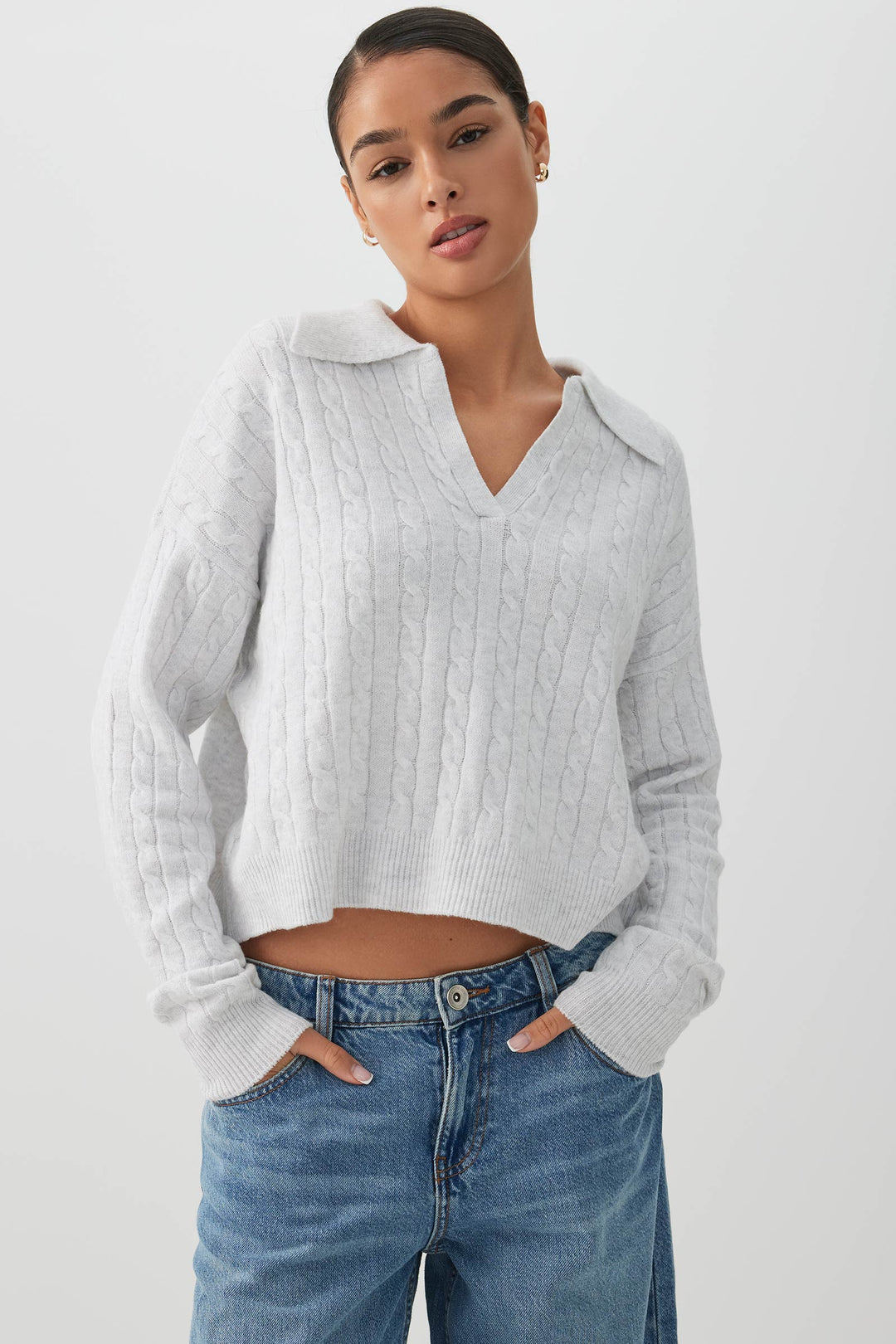 Chandail court à col Johnny