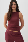 Basic Rib High Neck Tank Top