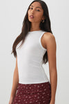 Basic Rib High Neck Tank Top