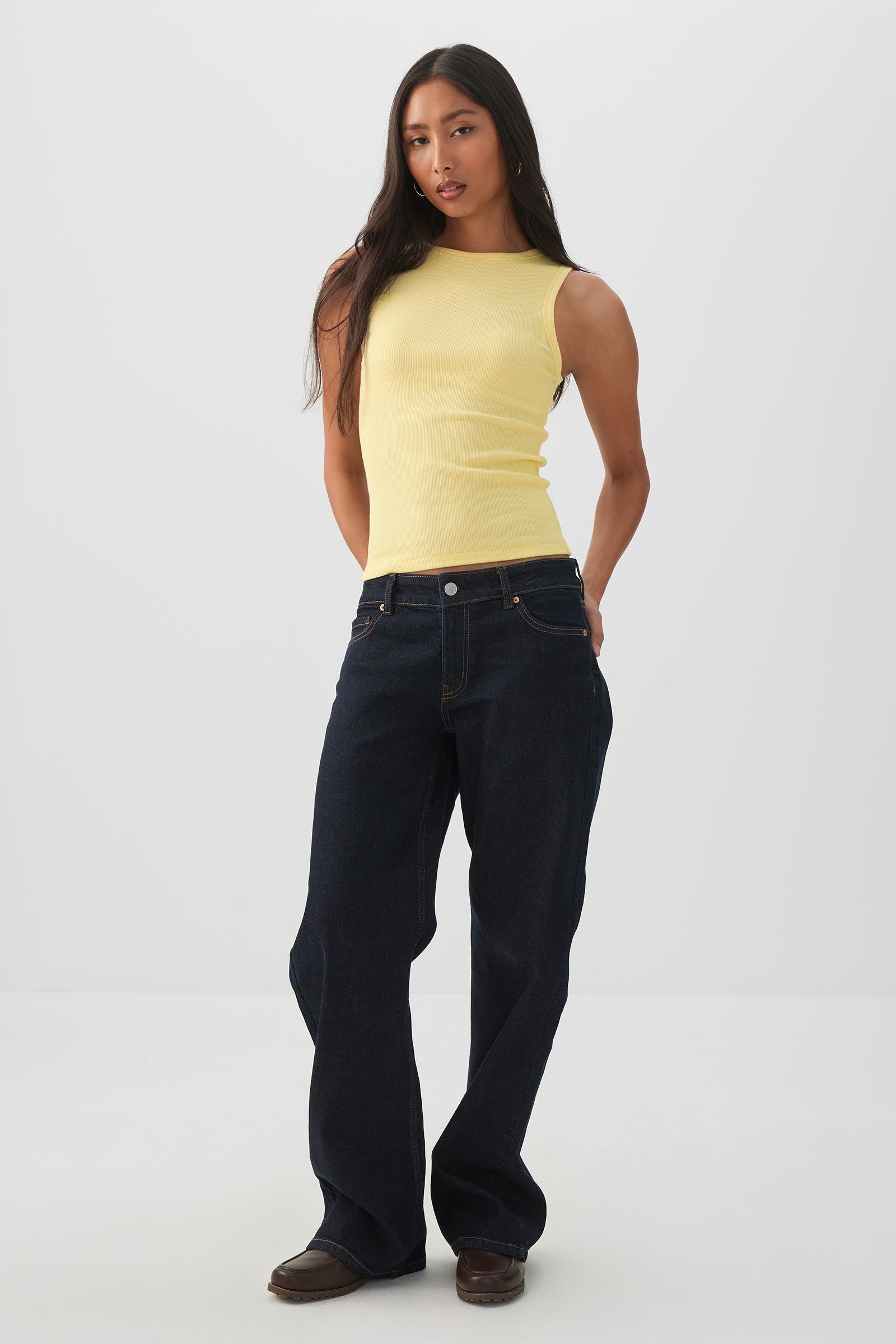 Basic Rib High Neck Tank Top – Ardene
