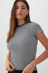 Short Rib Crew Neck T-Shirt