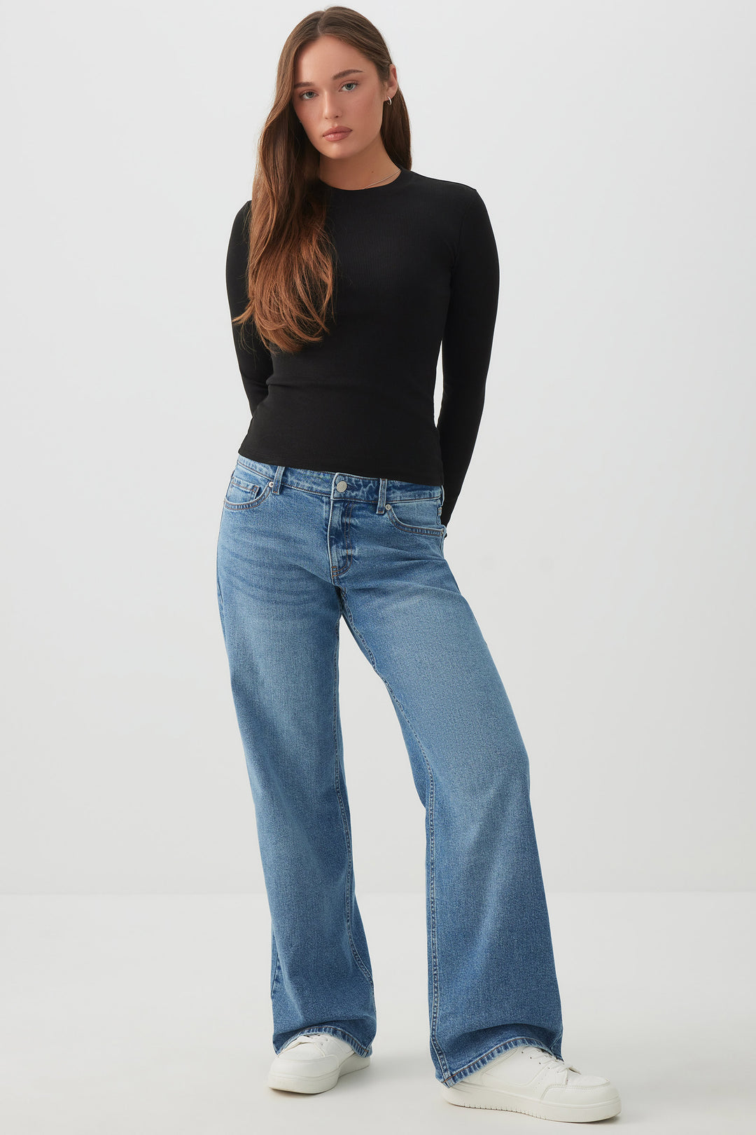 T-shirt côtelé à manches longues