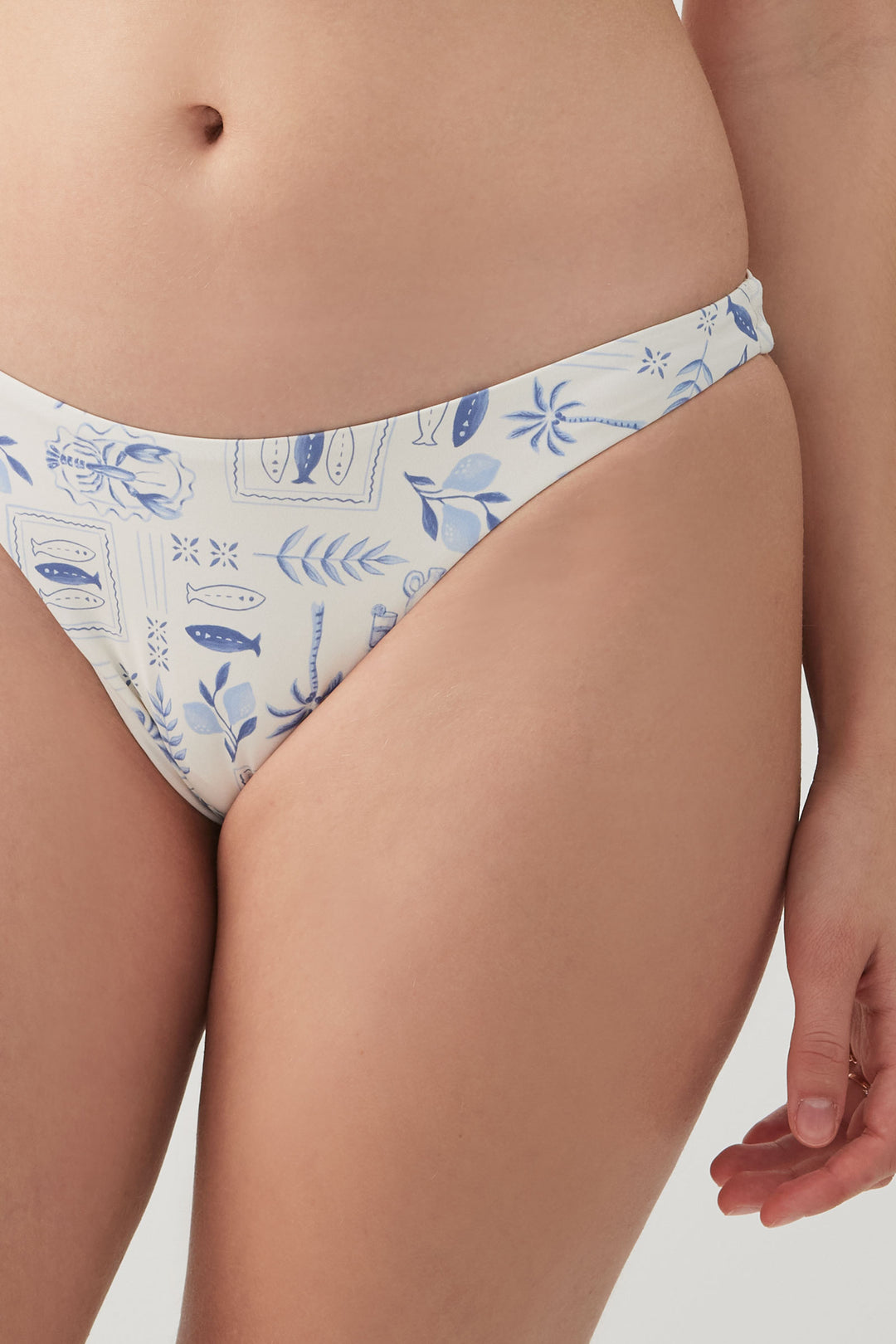 Summer Tile Print Bikini Bottom