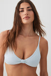 Striped Knotted Bikini Top