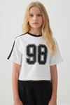 Contrast Stripe Boxy T-Shirt