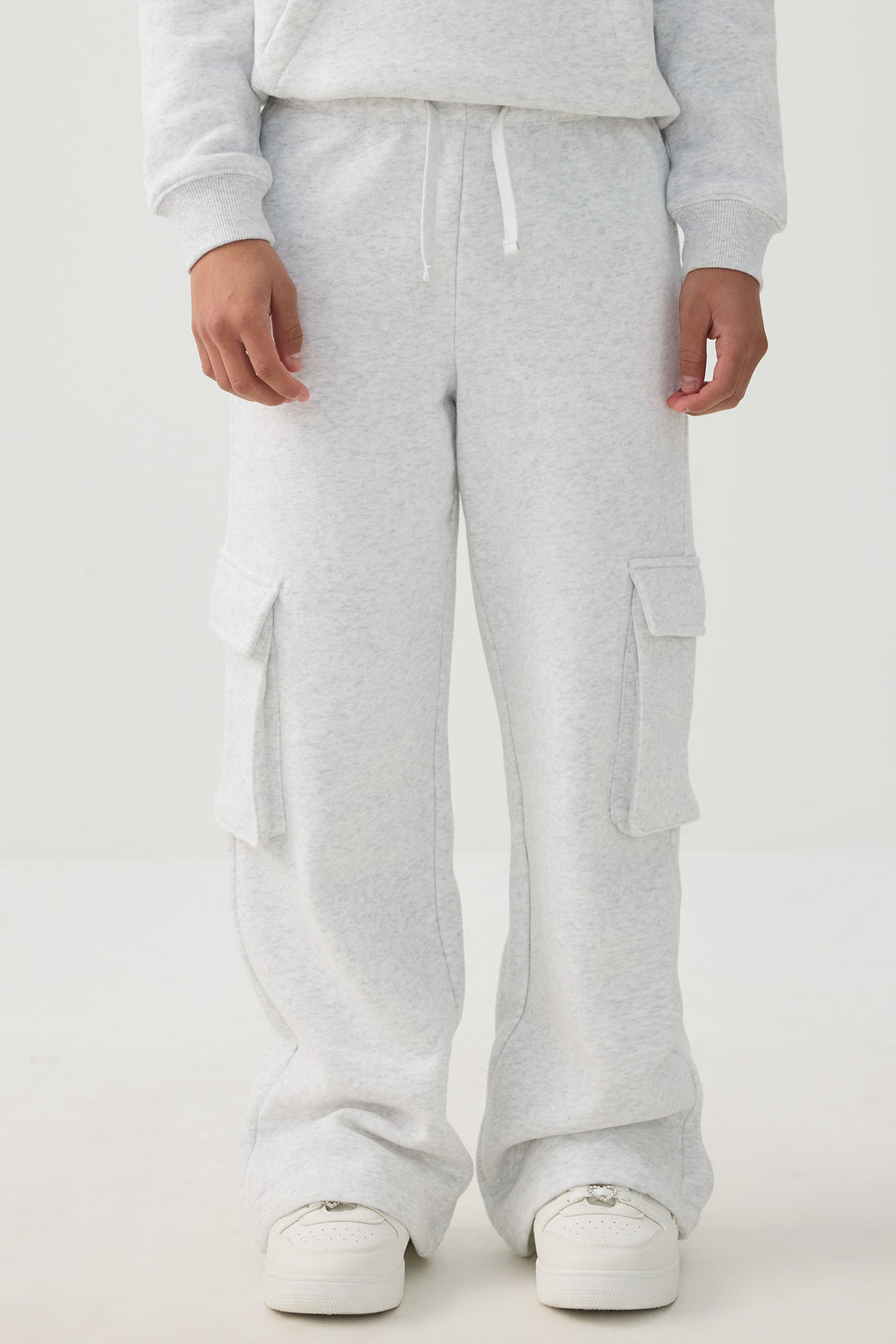 MADESOFT™ Fleece Wide Leg Cargo Sweatpants