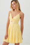 Twist Front Eyelet Mini Dress