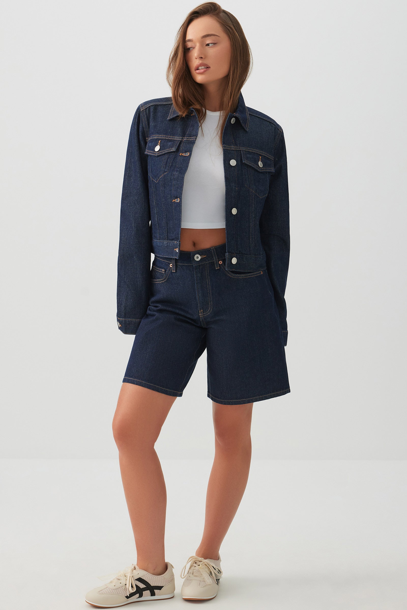 High Rise Denim Bermuda Shorts – Ardene