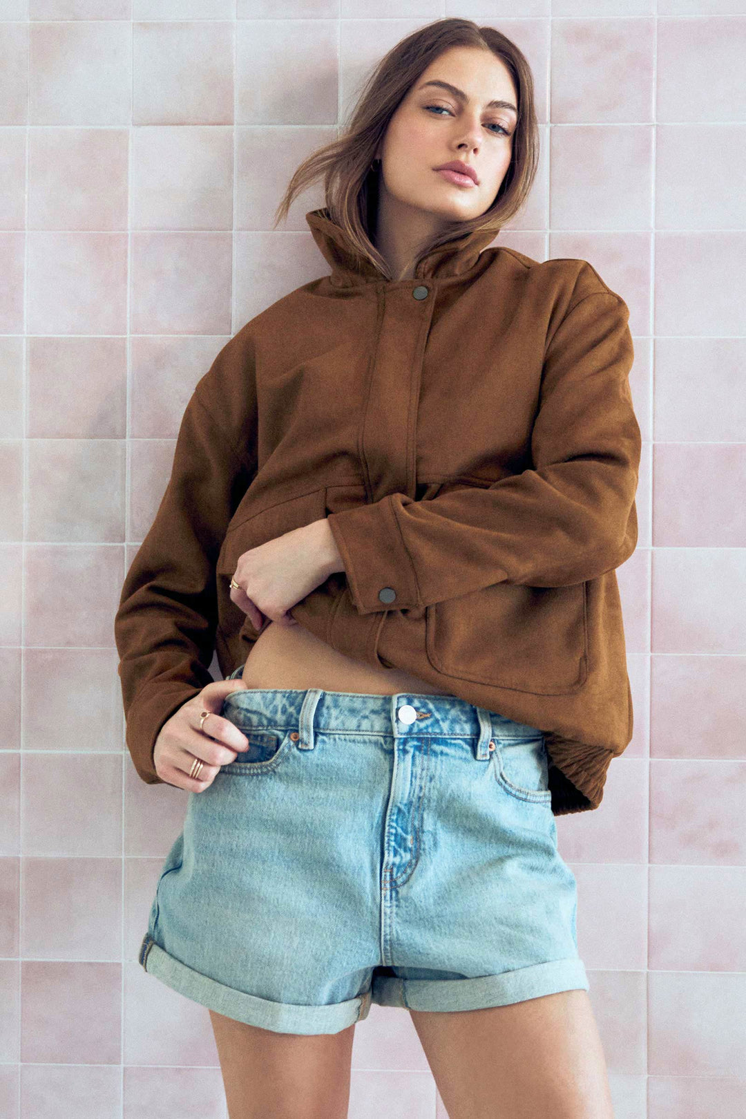 High Rise Mom Denim Shorts