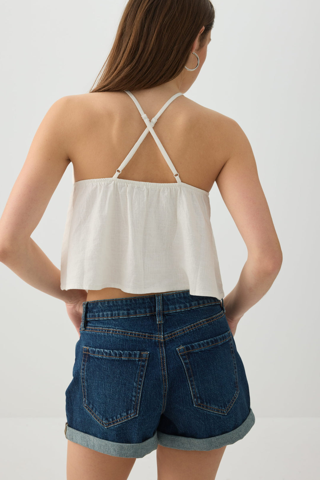 High Rise Mom Denim Shorts