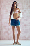 High Rise Mom Denim Shorts