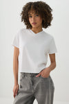 Short Length V-Neck Short Sleeve T-Shirt