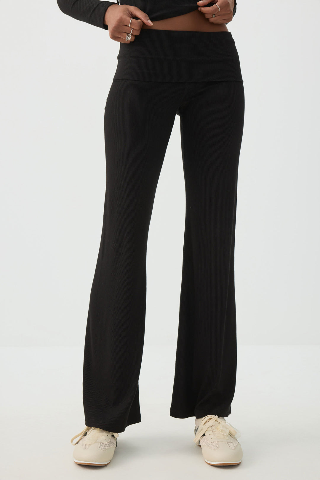 Stretch Rib Flare Leggings