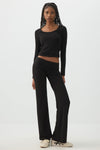 Stretch Rib Flare Leggings