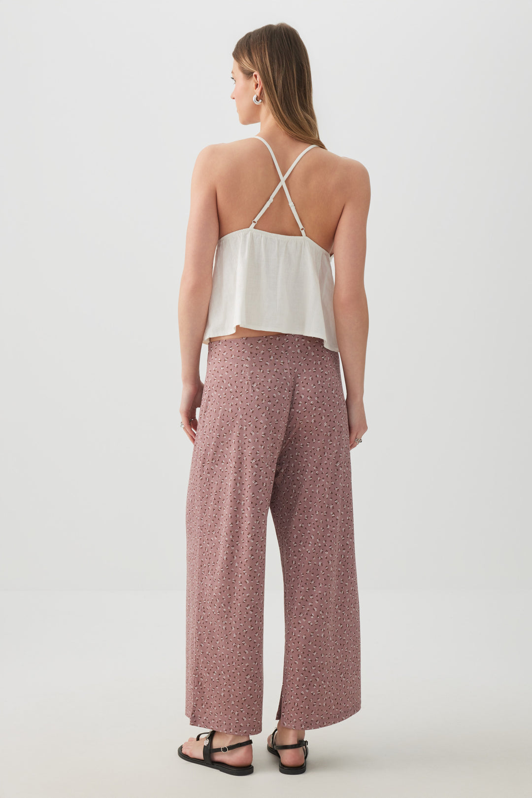 Jupe-culotte à fentes latérales