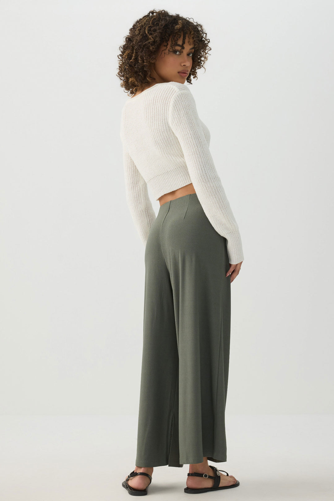 Jupe-culotte à fentes latérales