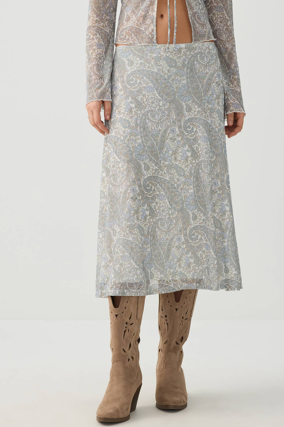 Mesh Midi Skirt