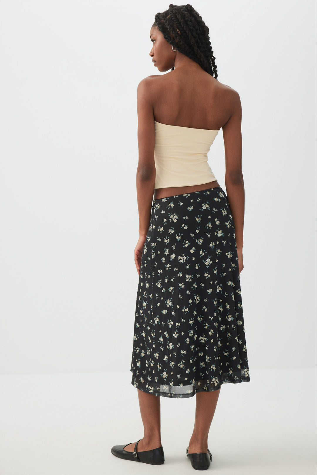 Jupe midi en maille