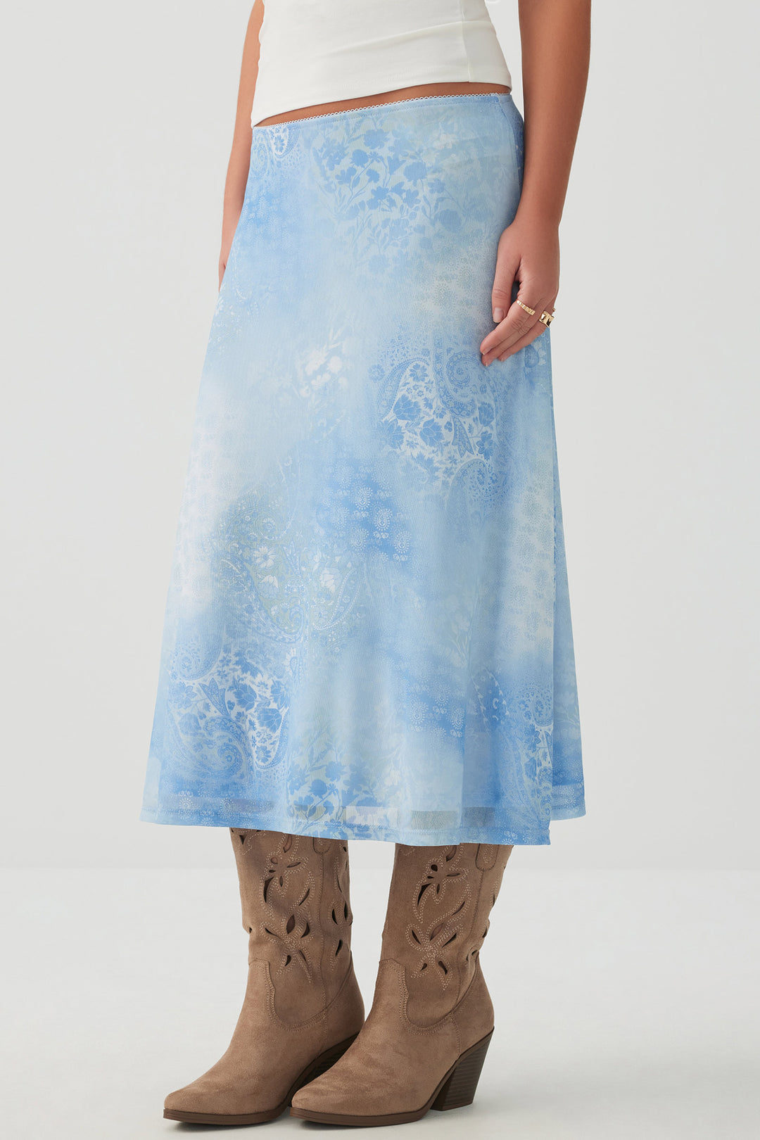 Mesh Midi Skirt