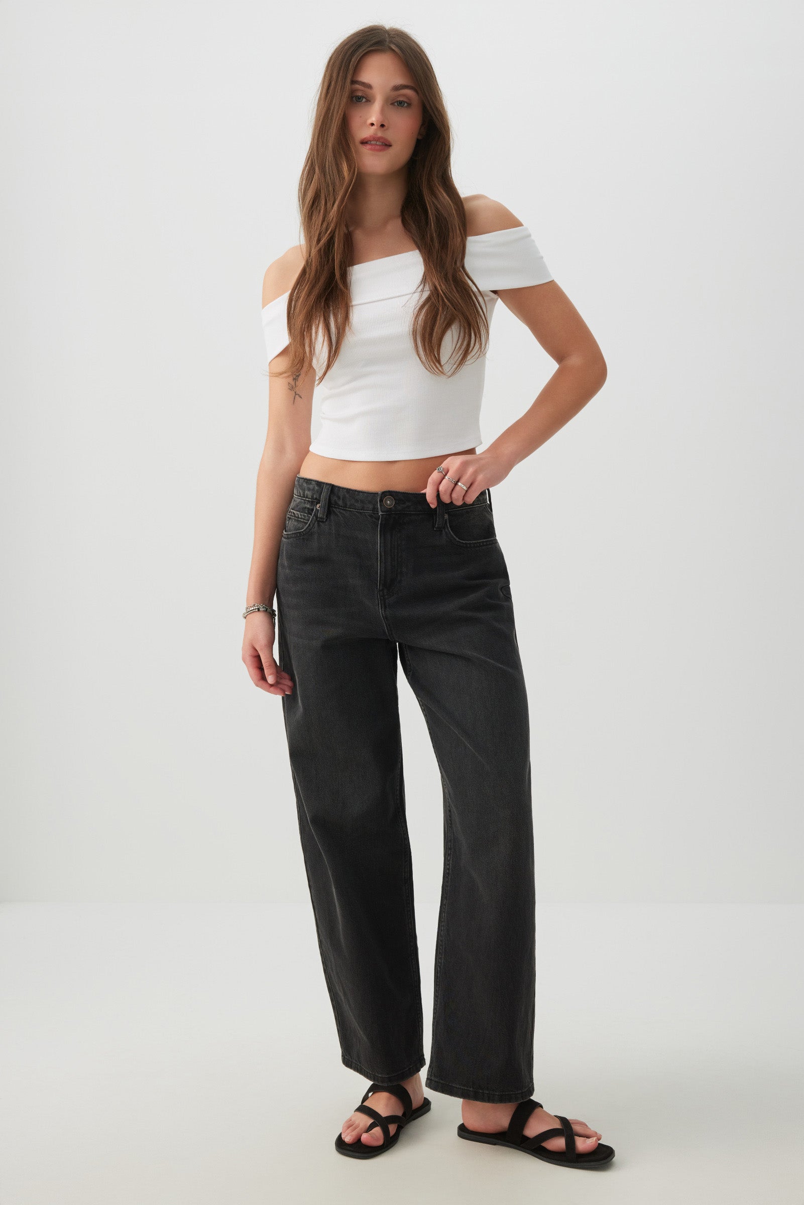 トップス MULTI SHOULDER PARTS RIB TOPS Eaphi eaphi MULTI SHOULDER PARTS RIB TOPS 【公式通販】