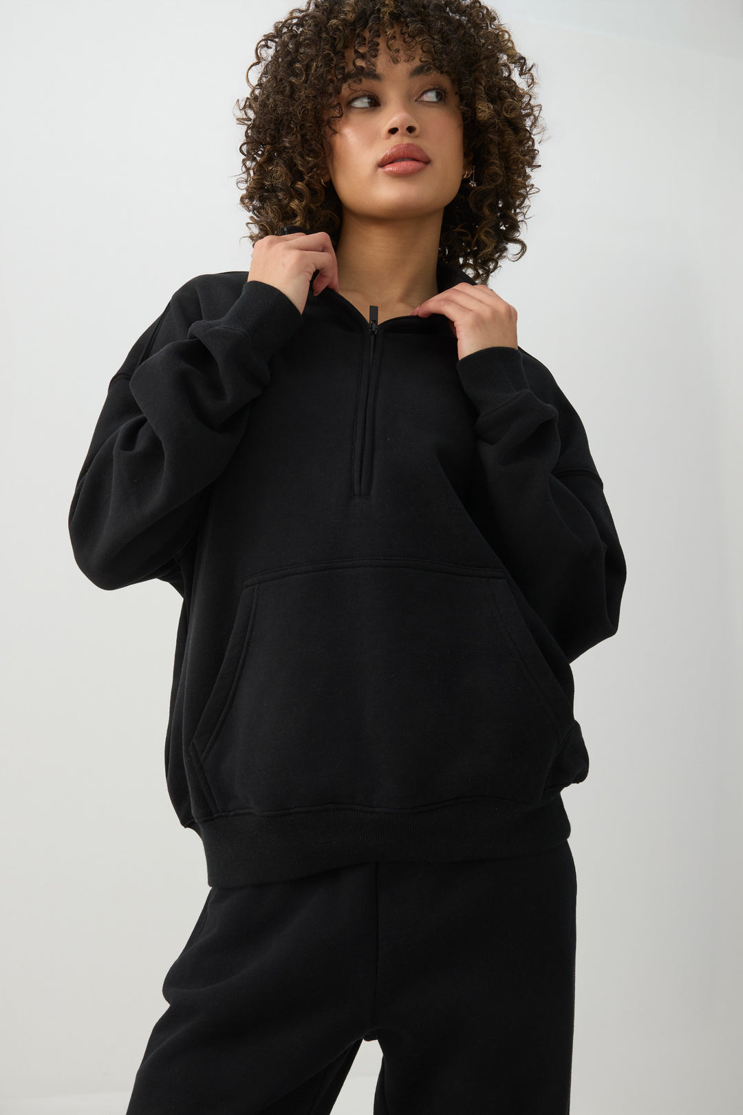 MADESOFT™ Fleece Oversized Half Zip Sweatshirt