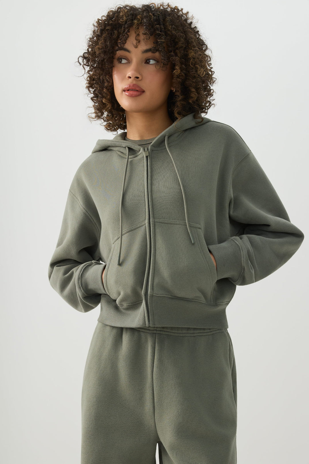 MADESOFT™ Fleece Short Zip Up Hoodie