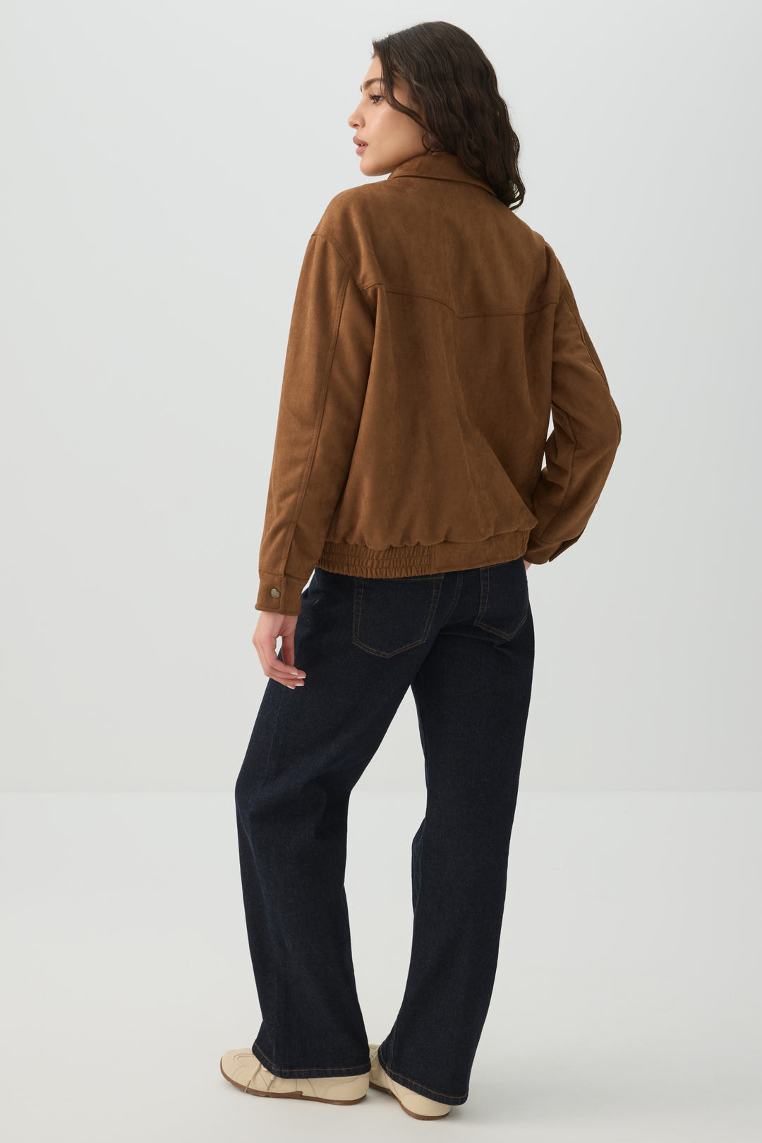 Faux Suede Oversized Jacket