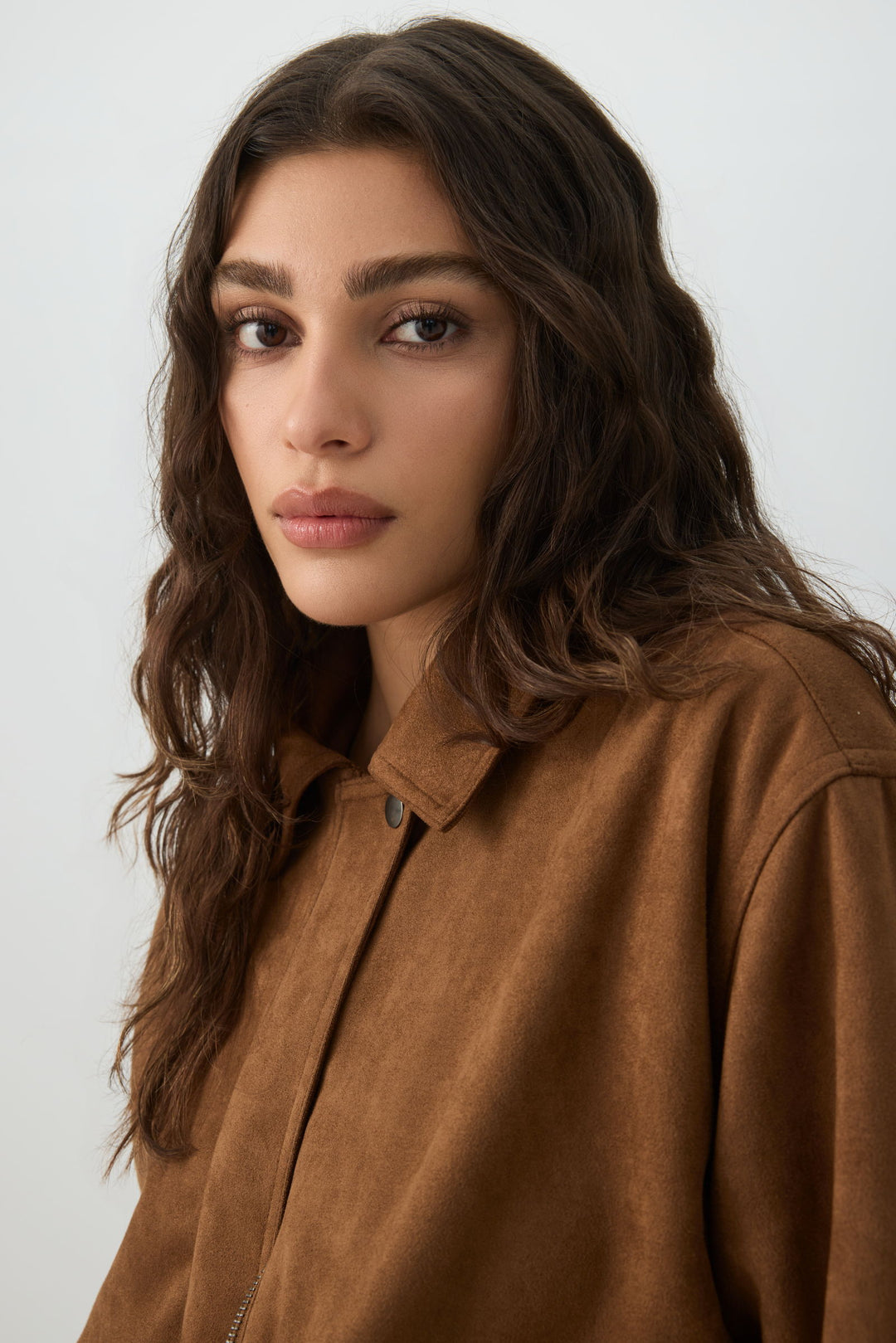 Faux Suede Oversized Jacket