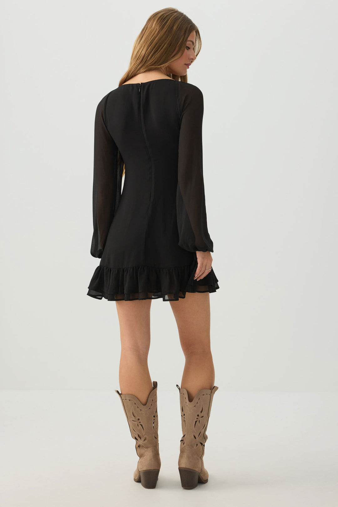 ardene long sleeve dress Chiffon Long Sleeve Mini Dress Ardene
