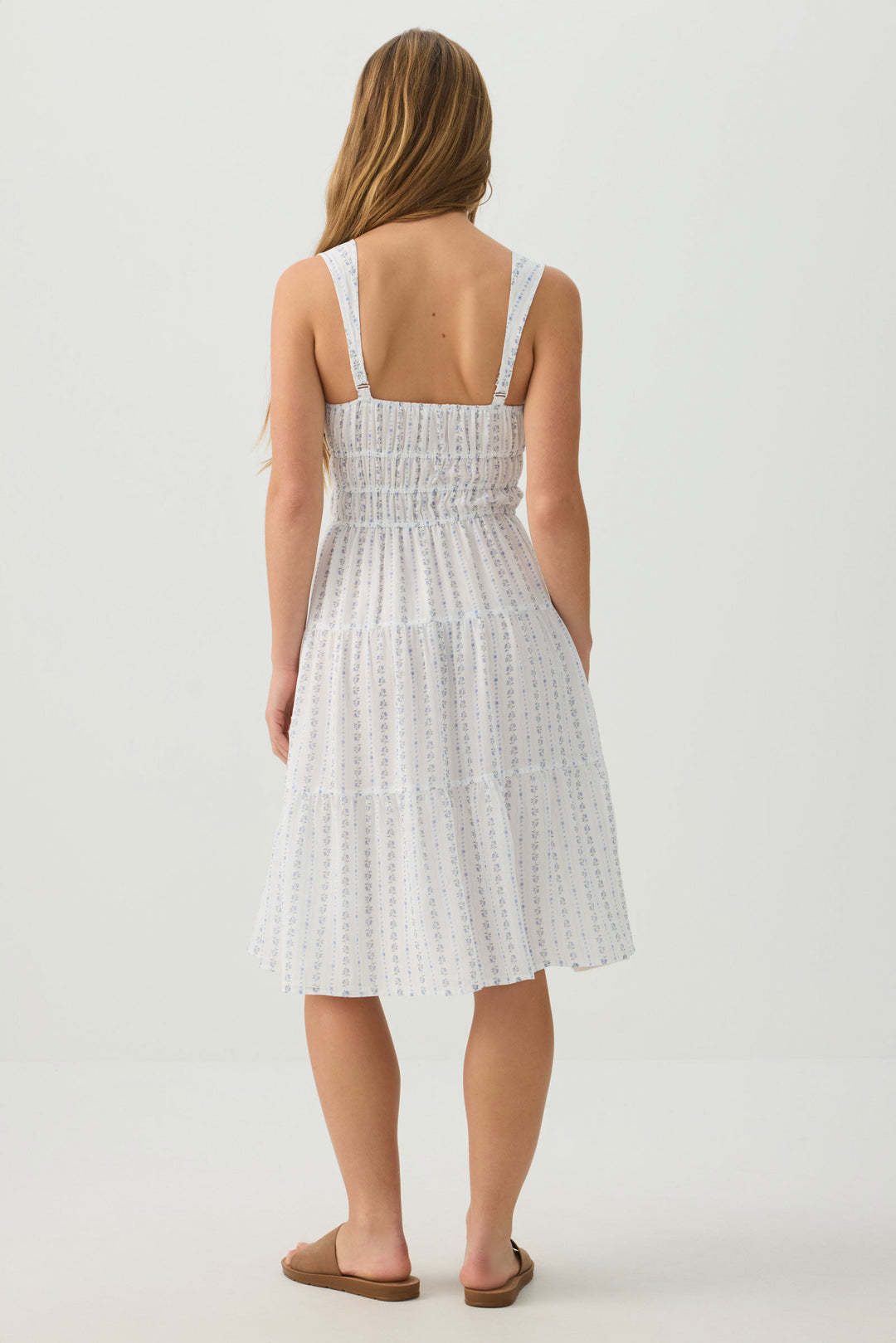 Chiffon Midi Tiered Dress