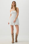 Smocked Strapless Mini Dress
