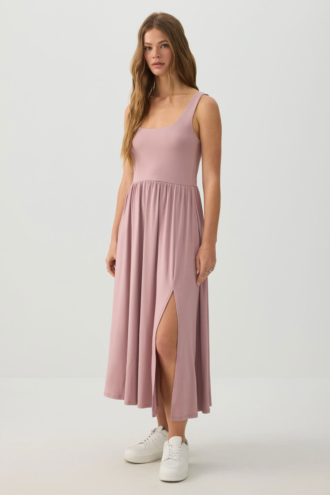 Ardene Women's Viral Knit Dress in Rose Dust | Size XL | Polyester/Elastane Ardene Women's Viral Knit Dress in Rose Dust | Size XL | Polyester/Elastane