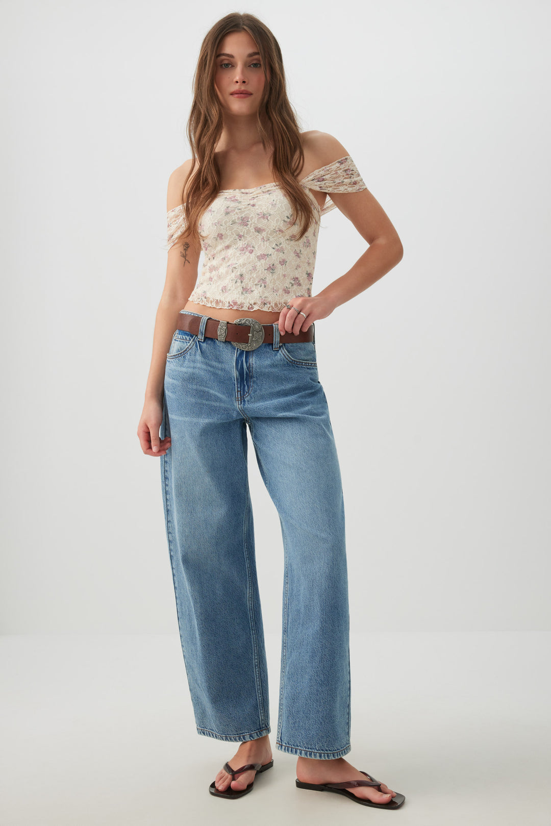 Ruched Lace Top