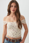 Ruched Lace Top