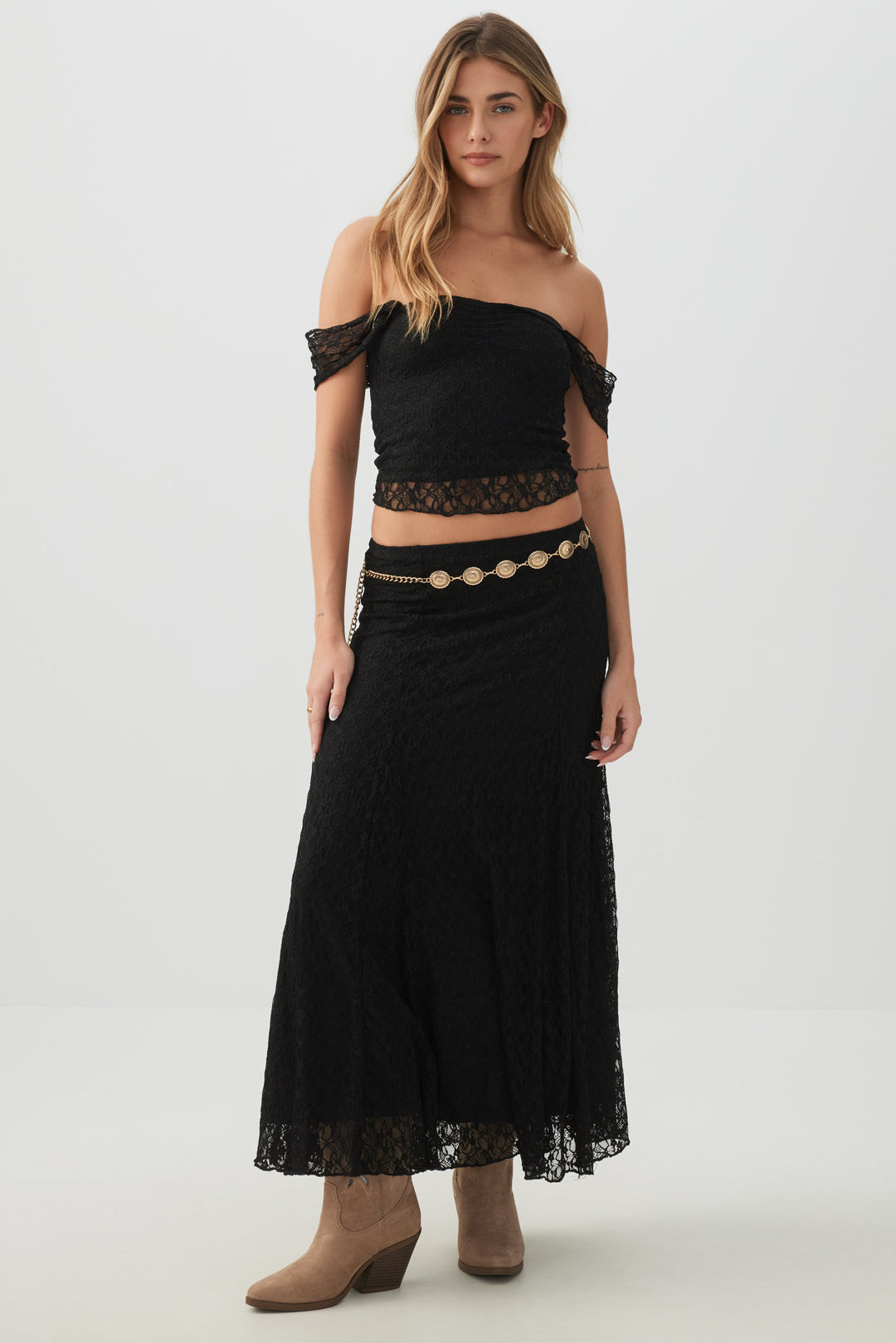 Ruched Lace Top