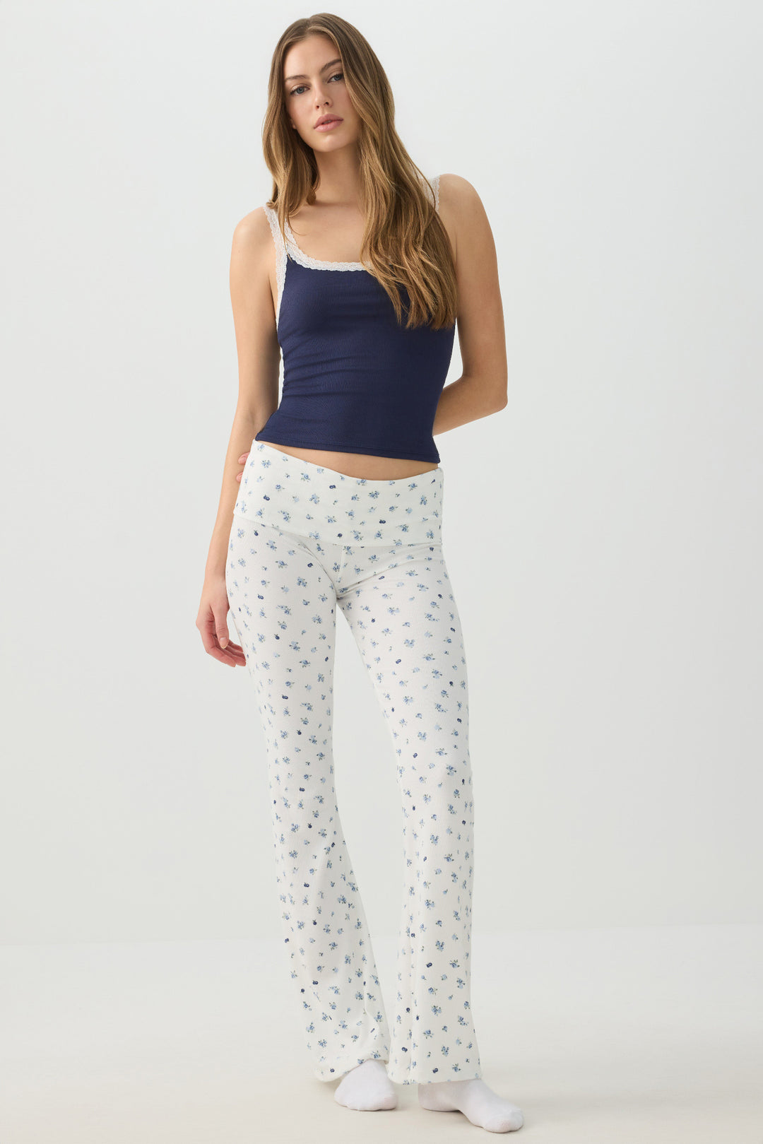 HUSHKNIT Rib PJ Tank Top