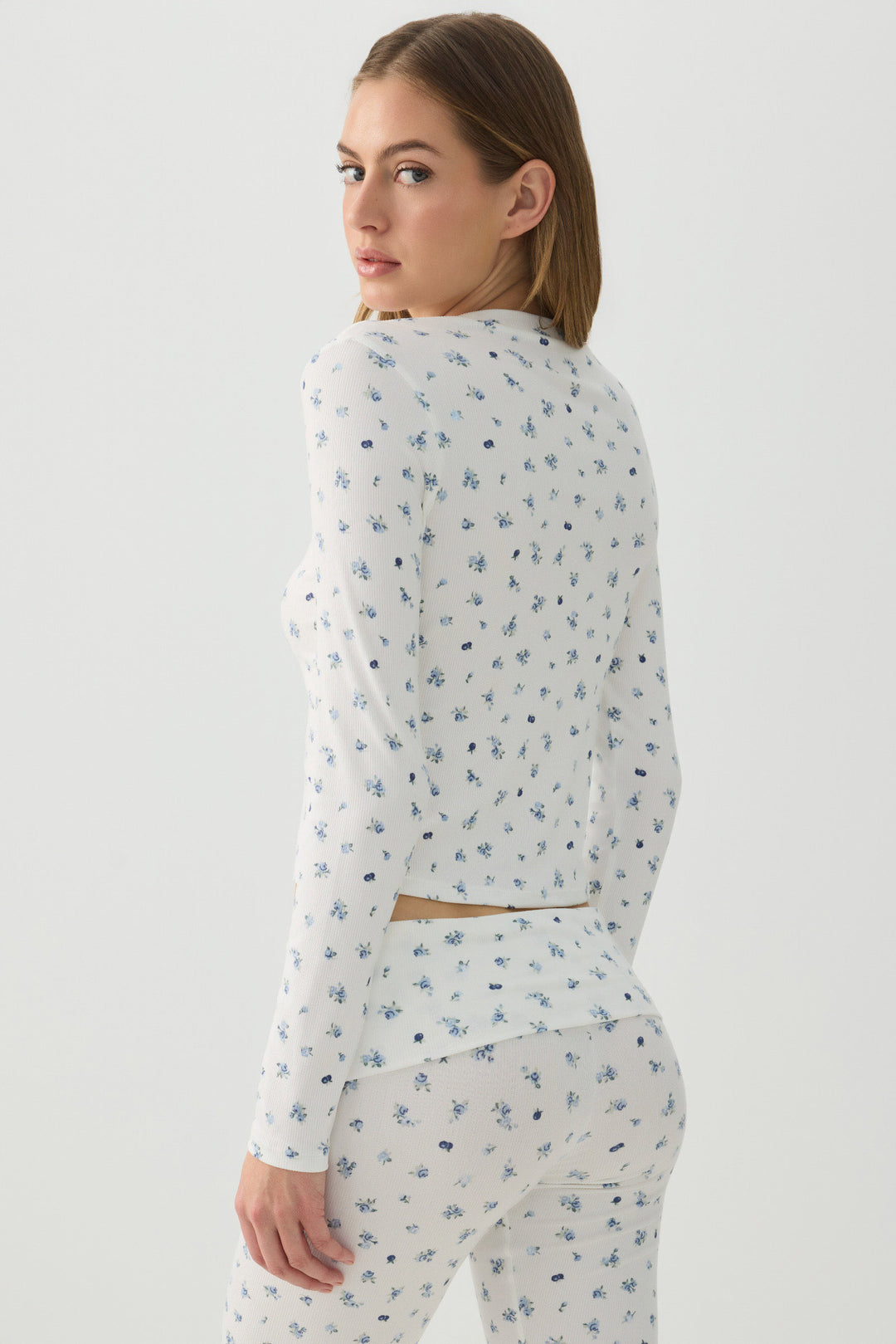 Fruit Print Super Soft Rib PJ Top
